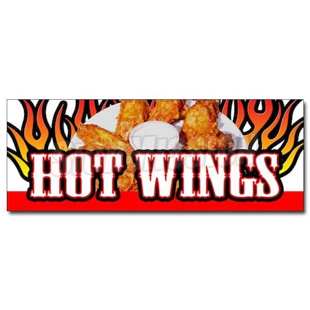 HOT WINGS 1 DECAL Sticker Buffalo Spicy Chicken Crispy Sauce Hot Sauce